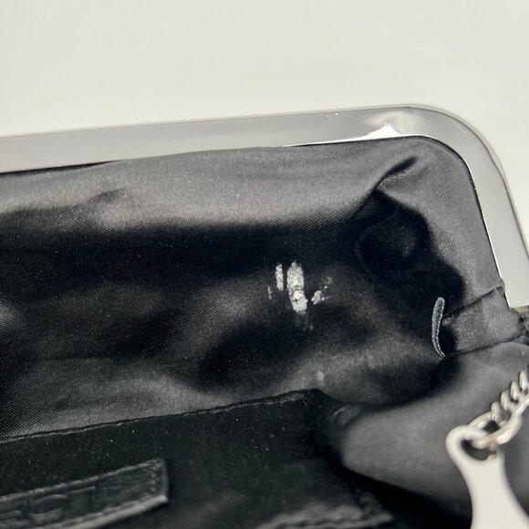 LOFT Black Sequin Mini Clutch | Silver Hardware Detail - Picture 4 of 7